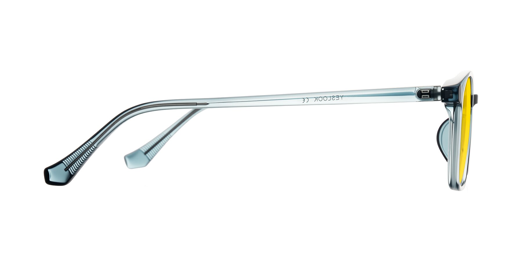 Side of Vivolo in Water Blue with Yellow Tinted Lenses