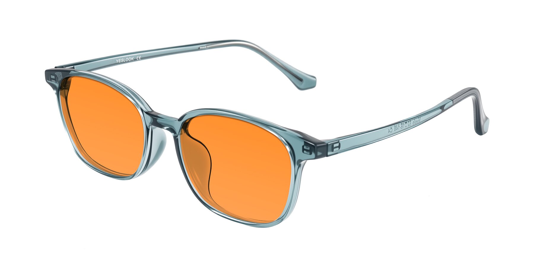 Angle of Vivolo in Water Blue with Orange Tinted Lenses