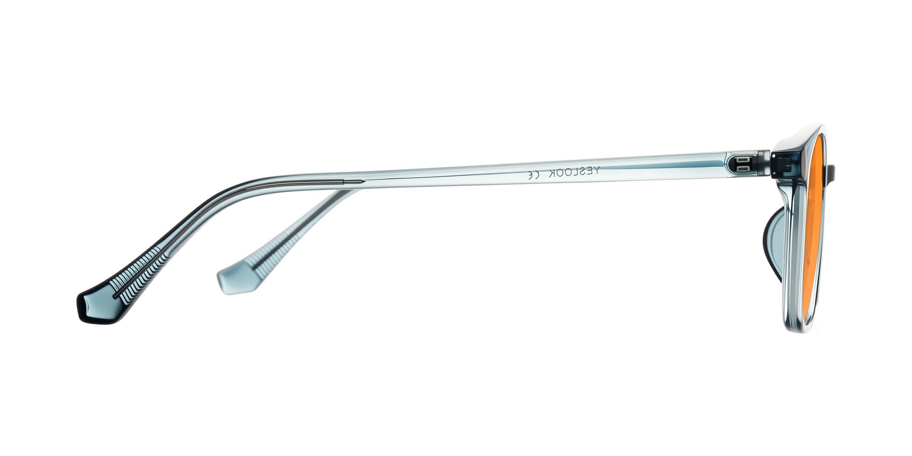 Side of Vivolo in Water Blue with Orange Tinted Lenses