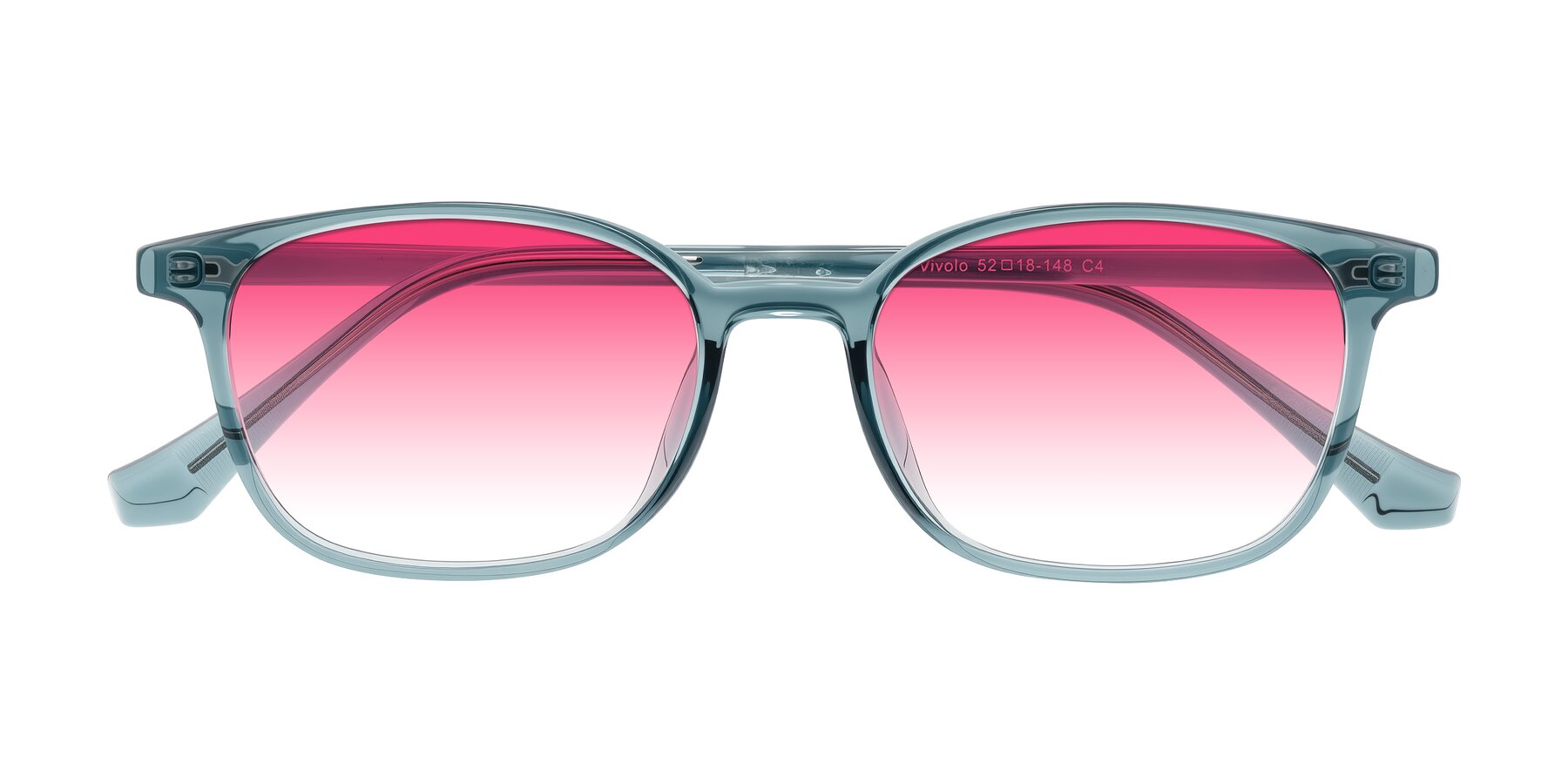 Folded Front of Vivolo in Water Blue with Pink Gradient Lenses