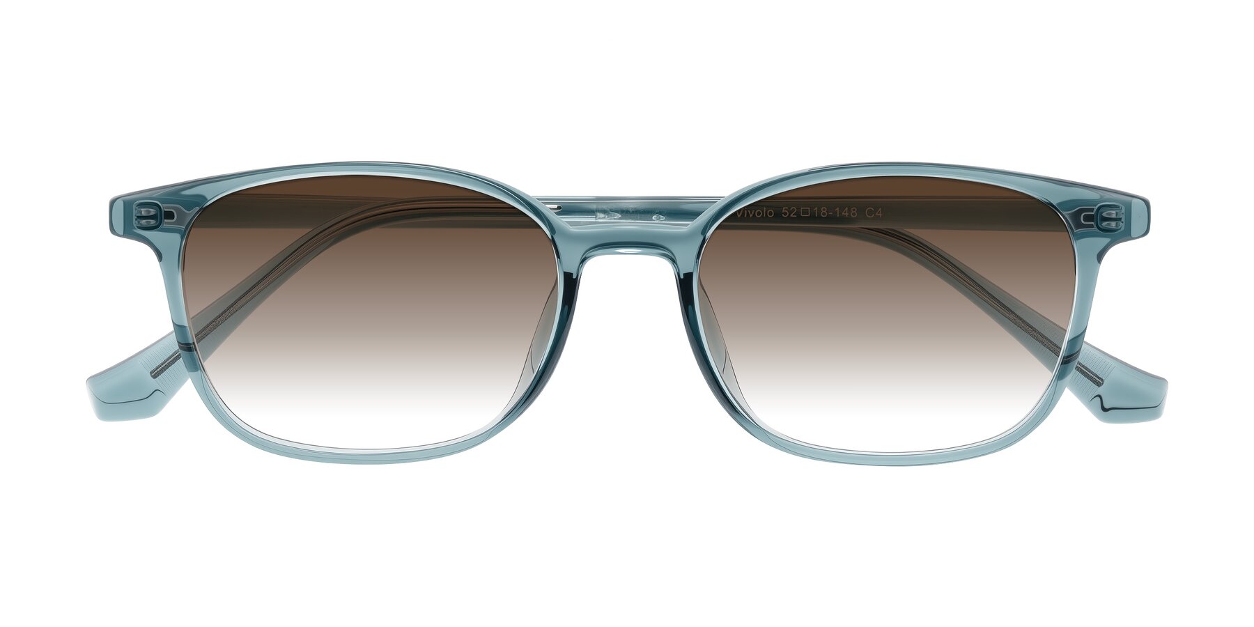 Folded Front of Vivolo in Water Blue with Brown Gradient Lenses
