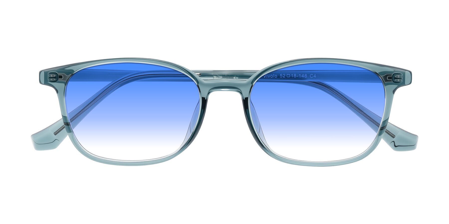 Folded Front of Vivolo in Water Blue with Blue Gradient Lenses