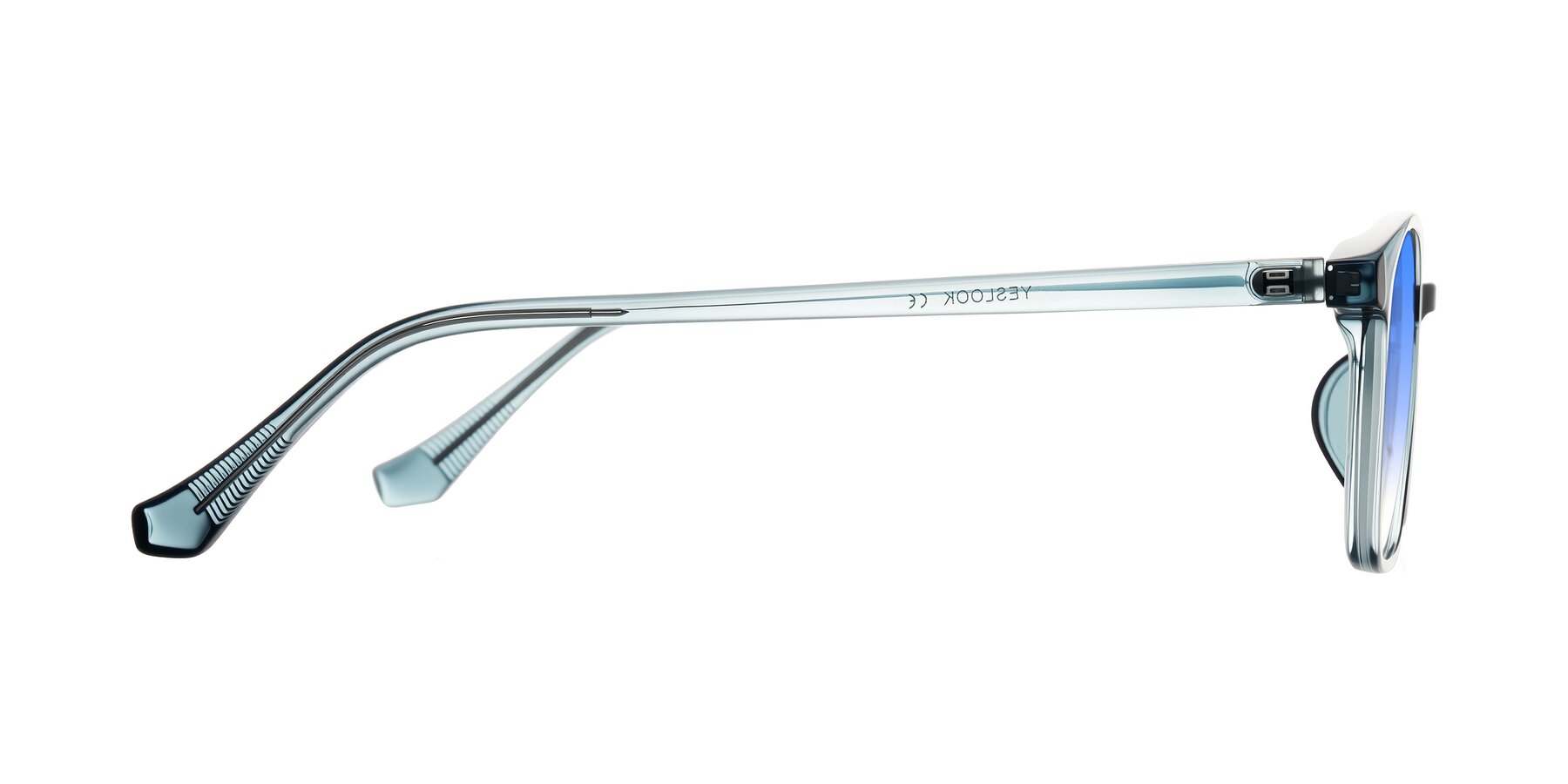 Side of Vivolo in Water Blue with Blue Gradient Lenses