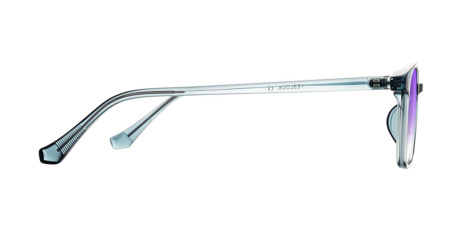 Side of Vivolo in Water Blue with Purple Gradient Lenses