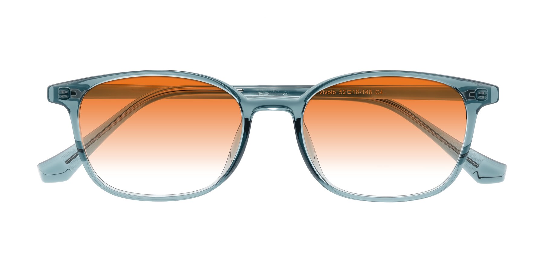 Folded Front of Vivolo in Water Blue with Orange Gradient Lenses