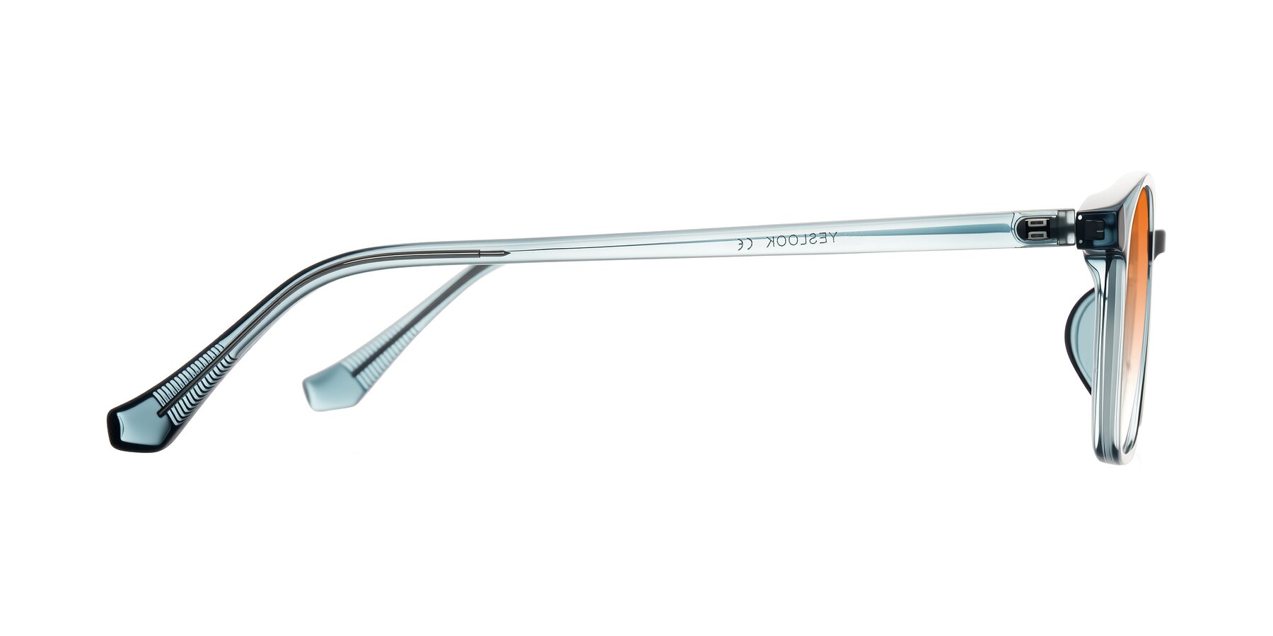 Side of Vivolo in Water Blue with Orange Gradient Lenses