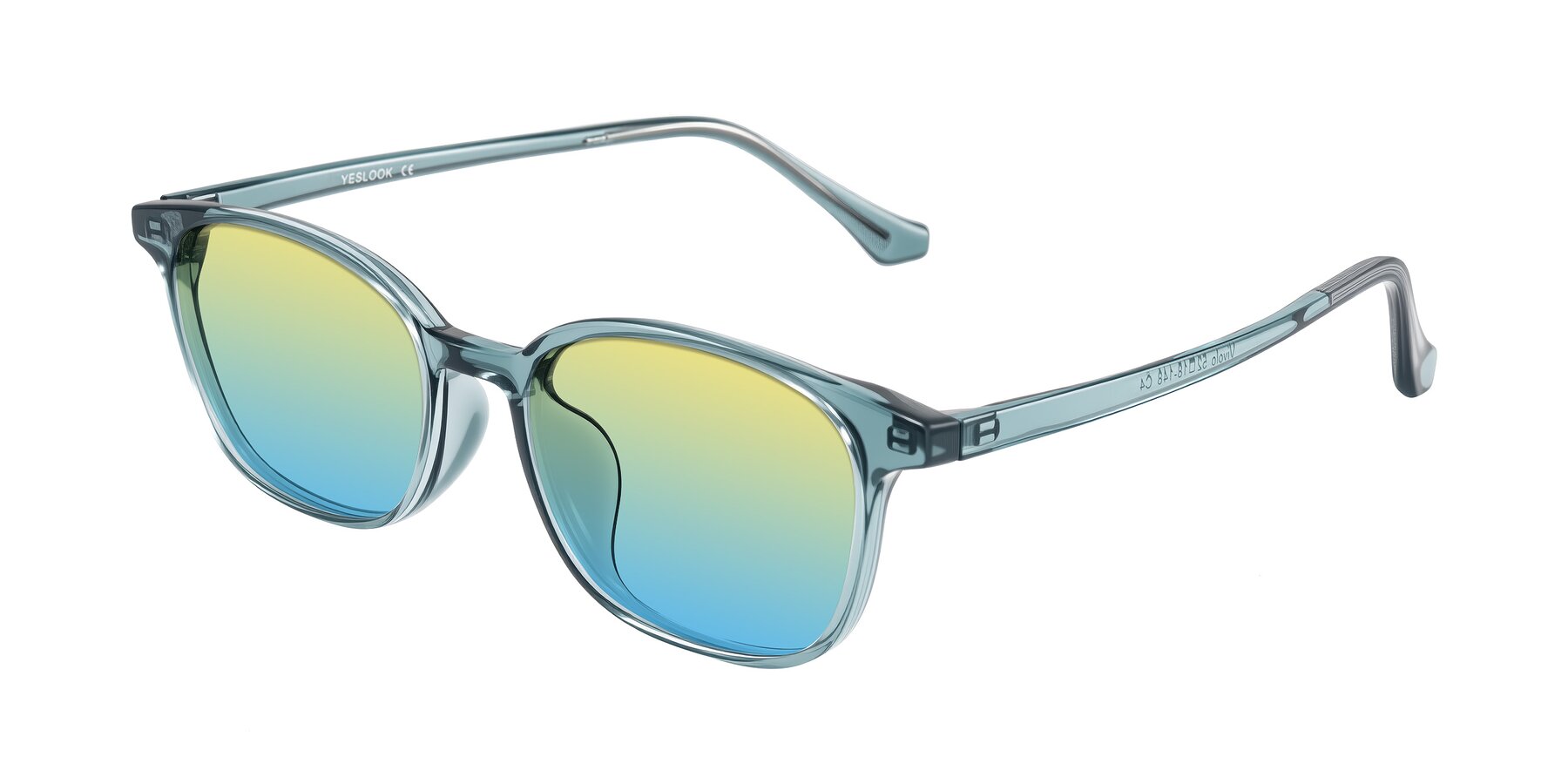 Angle of Vivolo in Water Blue with Yellow / Blue Gradient Lenses