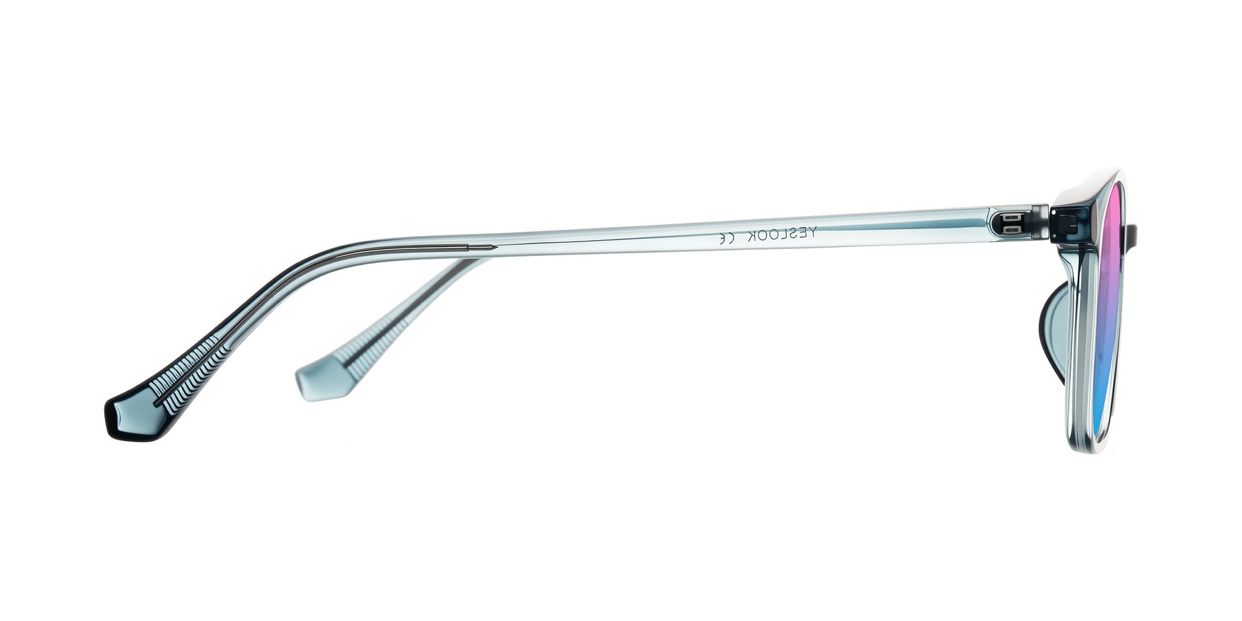 Side of Vivolo in Water Blue with Pink / Blue Gradient Lenses