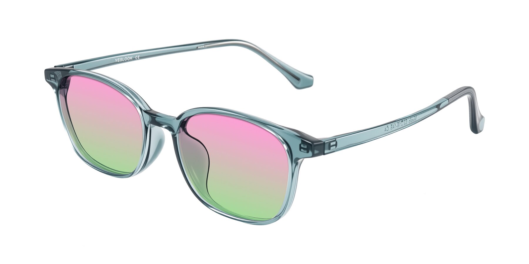 Angle of Vivolo in Water Blue with Pink / Green Gradient Lenses