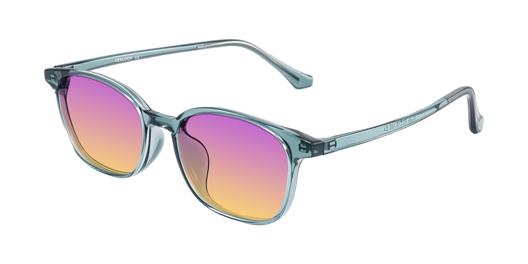 Angle of Vivolo in Water Blue with Purple / Yellow Gradient Lenses