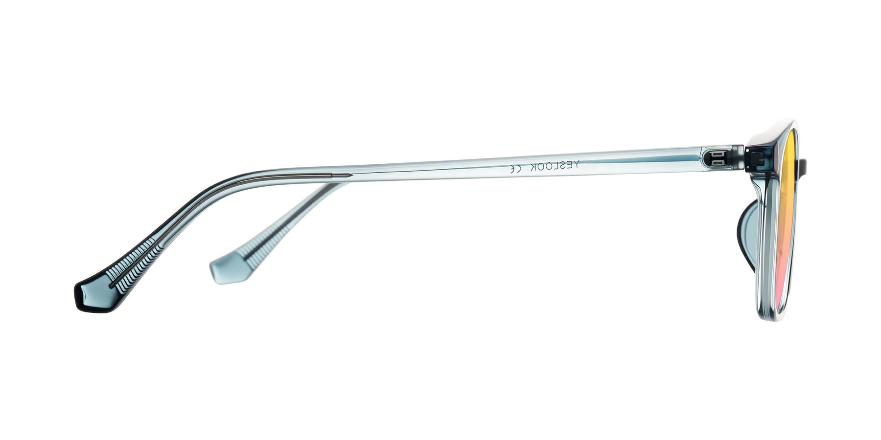 Side of Vivolo in Water Blue with Yellow / Pink Gradient Lenses