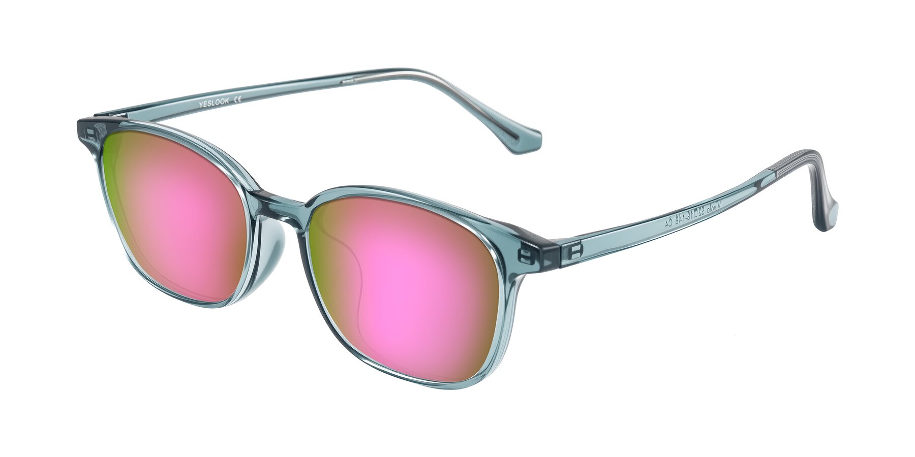 Angle of Vivolo in Water Blue with Pink Mirrored Lenses
