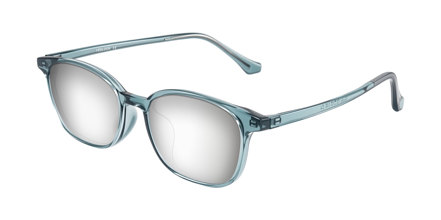 Angle of Vivolo in Water Blue with Silver Mirrored Lenses