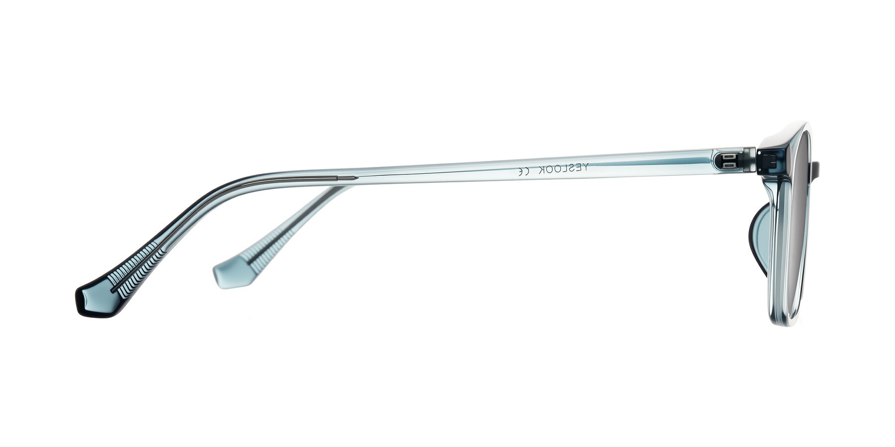 Side of Vivolo in Water Blue with Silver Mirrored Lenses