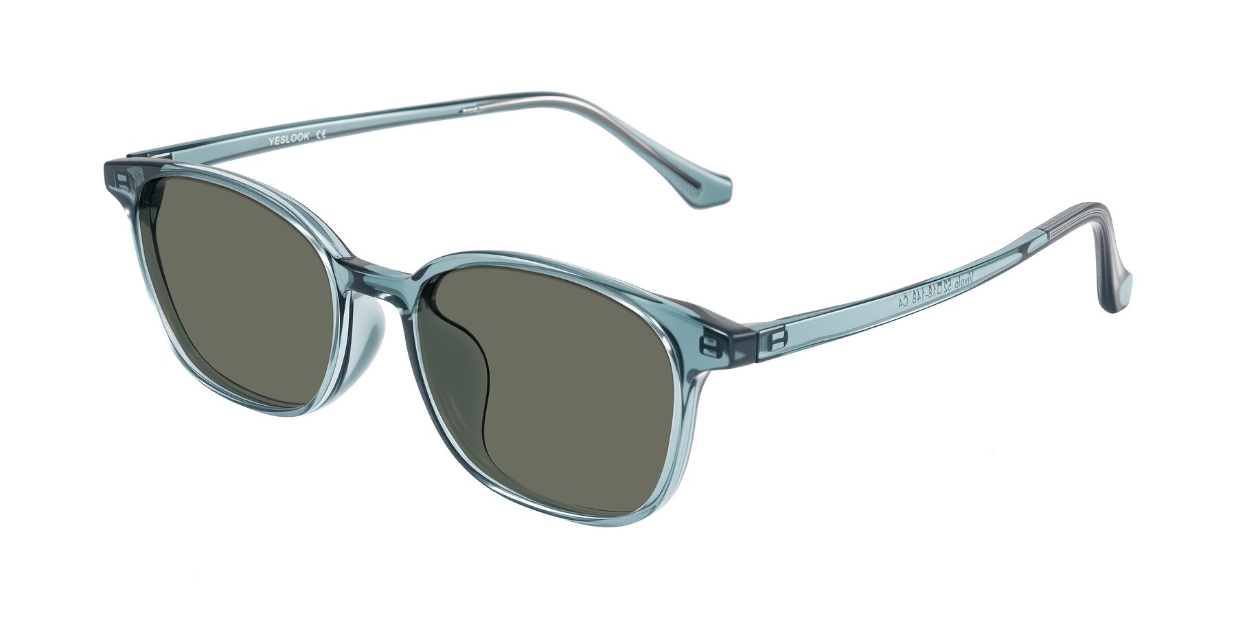 Angle of Vivolo in Water Blue with Gray Polarized Lenses