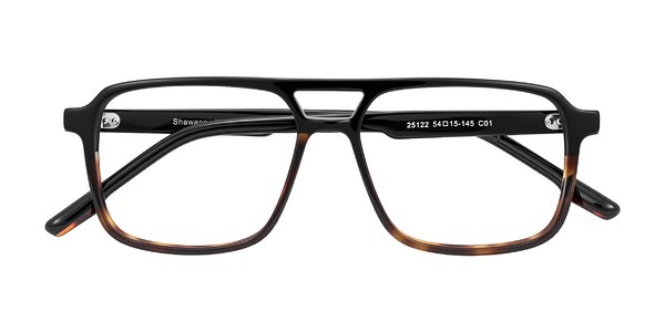 Front of Shawano in Black/Tortoise