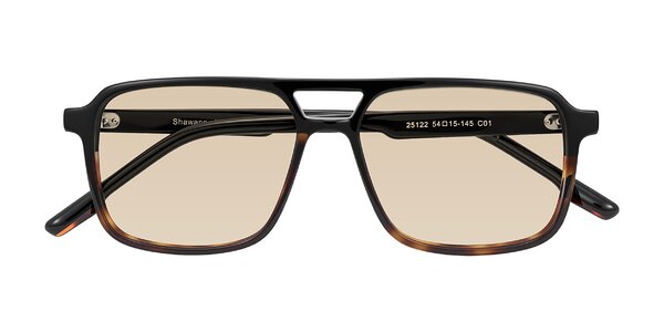 Front of Shawano in Black/Tortoise