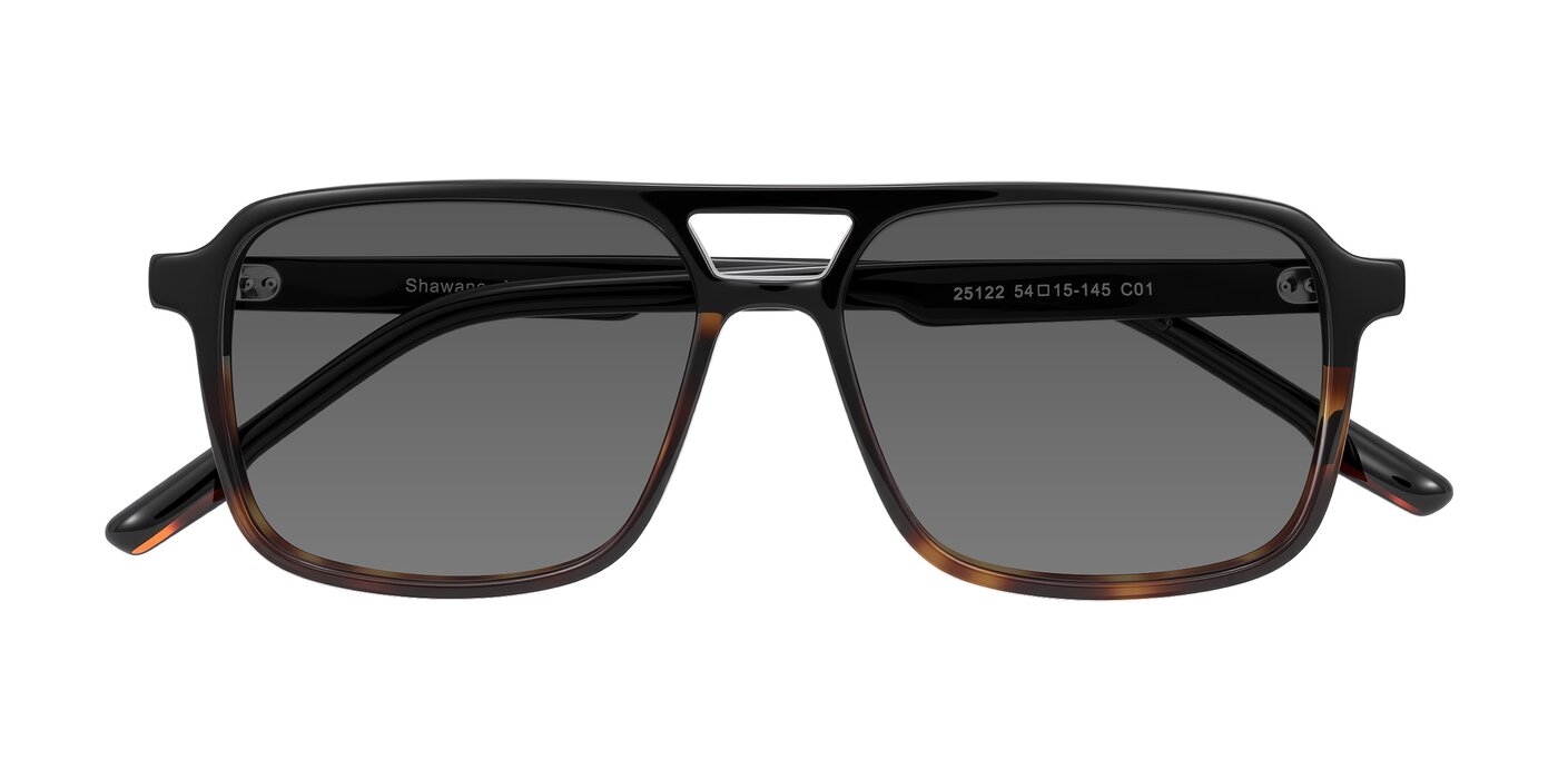 Shawano - Black/Tortoise Tinted Sunglasses