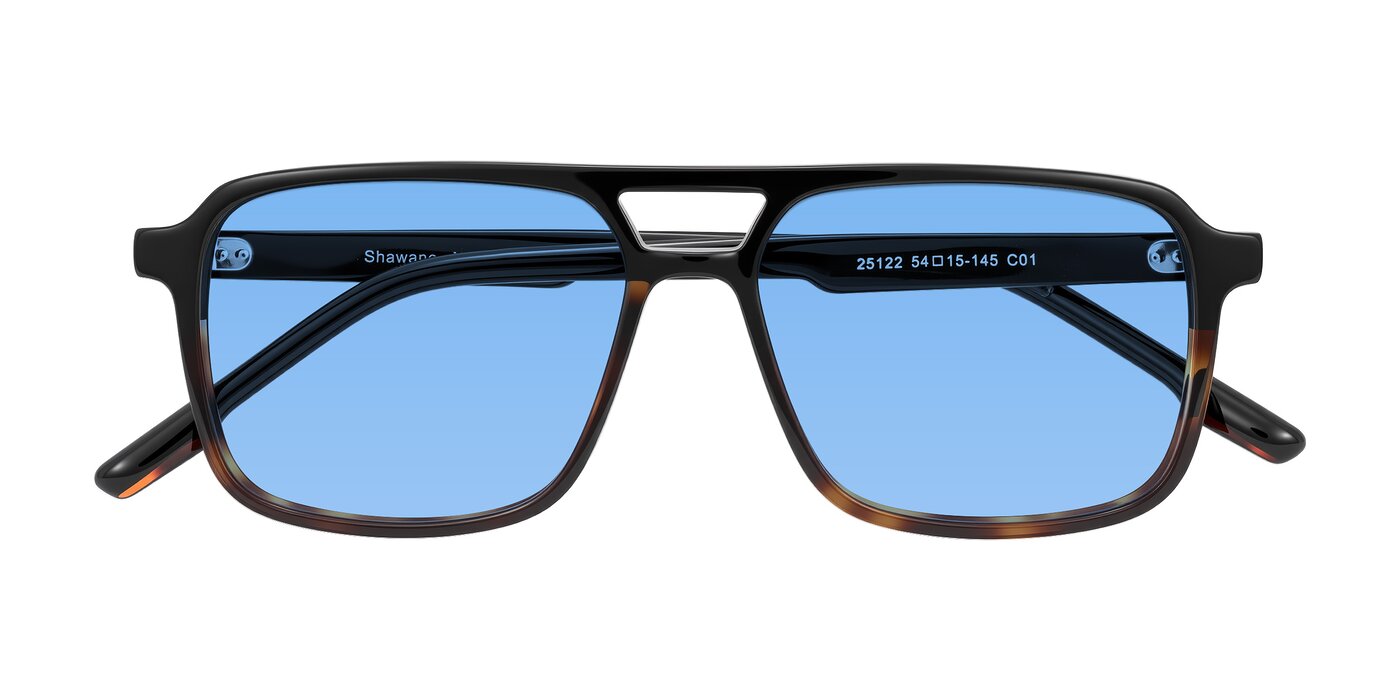 Shawano - Black/Tortoise Tinted Sunglasses