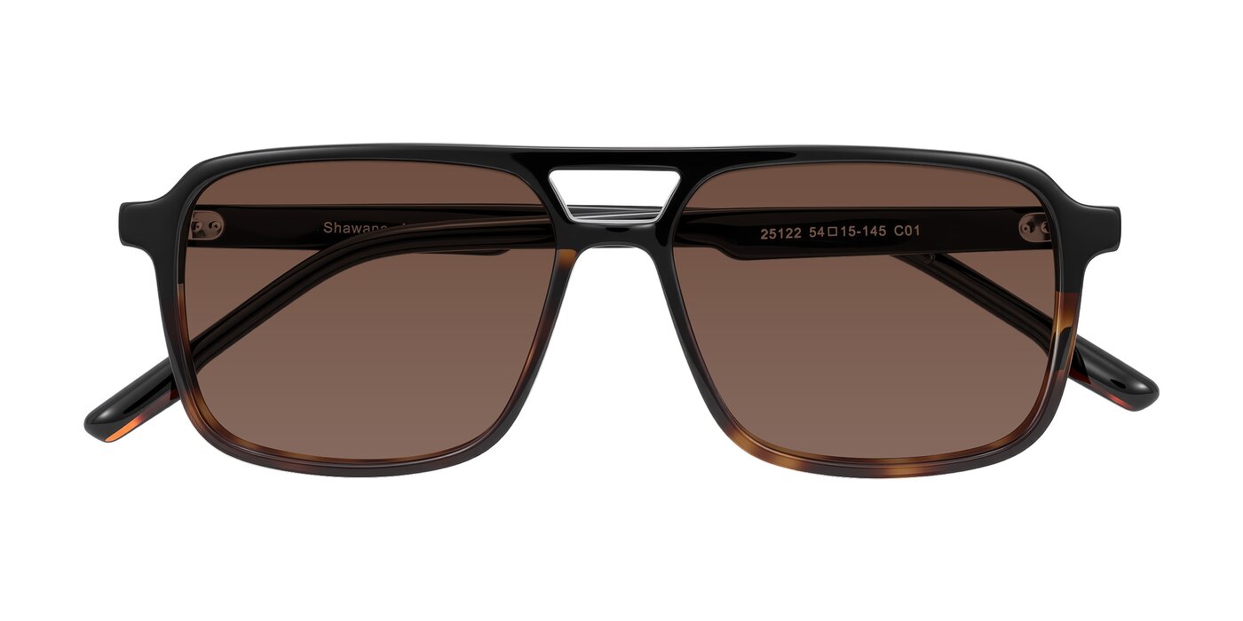 Shawano - Black/Tortoise Tinted Sunglasses