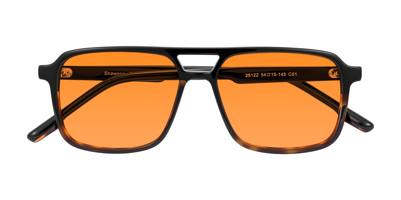 Shawano - Black/Tortoise Tinted Sunglasses