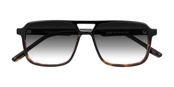 Front of Shawano in Black/Tortoise