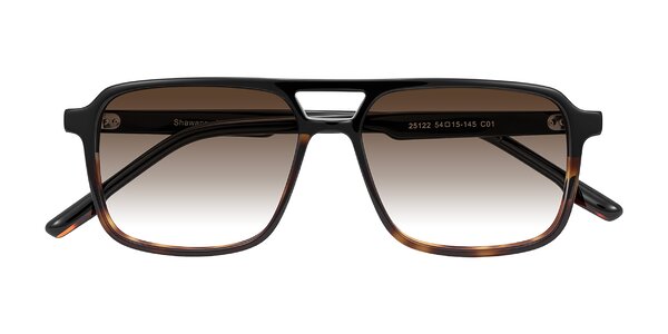 Front of Shawano in Black/Tortoise