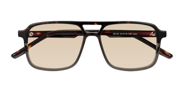 Front of Shawano in Tortoise/Transparent Gray