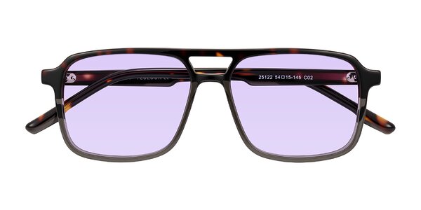 Front of Shawano in Tortoise/Transparent Gray