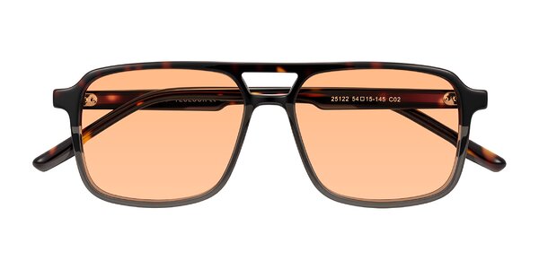 Front of Shawano in Tortoise/Transparent Gray