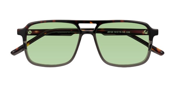 Front of Shawano in Tortoise/Transparent Gray