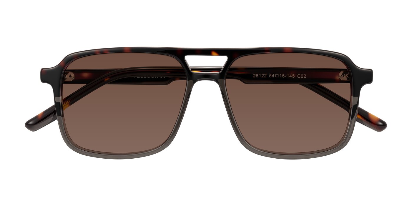 Shawano - Tortoise/Transparent Gray Tinted Sunglasses