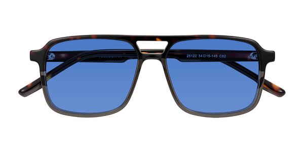 Front of Shawano in Tortoise/Transparent Gray