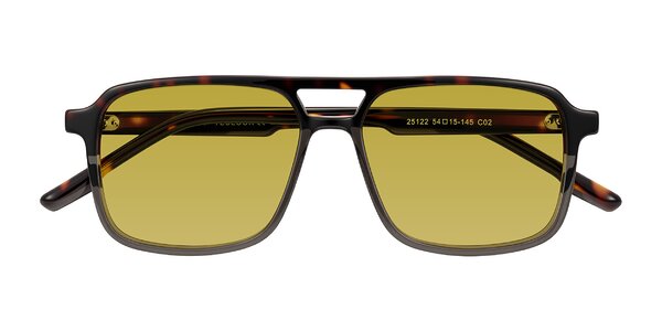 Front of Shawano in Tortoise/Transparent Gray