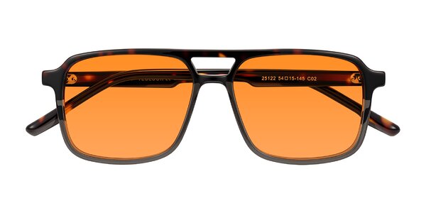 Front of Shawano in Tortoise/Transparent Gray
