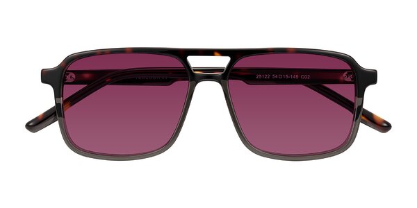 Front of Shawano in Tortoise/Transparent Gray