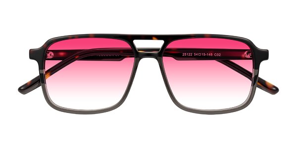 Front of Shawano in Tortoise/Transparent Gray