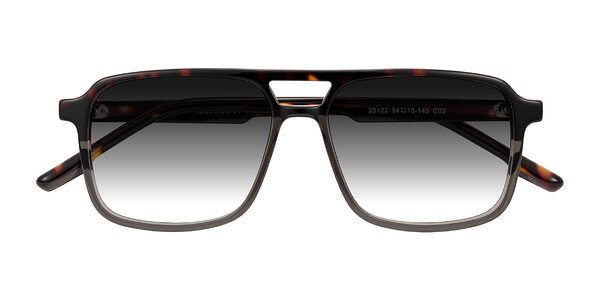 Front of Shawano in Tortoise/Transparent Gray