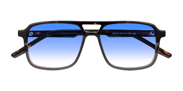 Front of Shawano in Tortoise/Transparent Gray