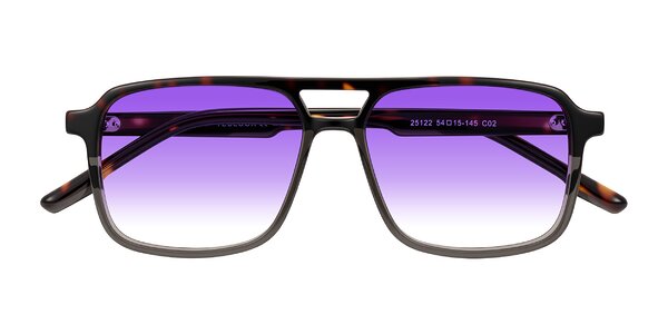 Front of Shawano in Tortoise/Transparent Gray