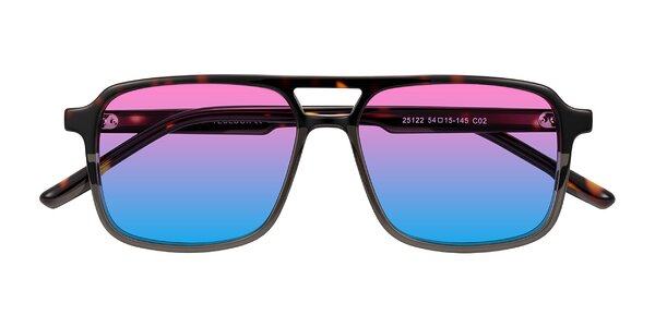 Front of Shawano in Tortoise/Transparent Gray