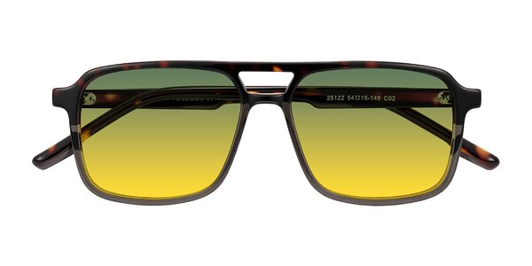 Front of Shawano in Tortoise/Transparent Gray