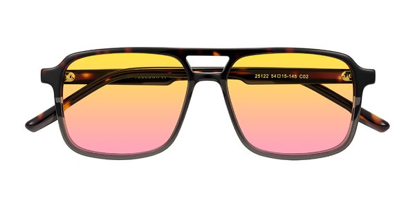 Front of Shawano in Tortoise/Transparent Gray