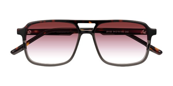 Front of Shawano in Tortoise/Transparent Gray