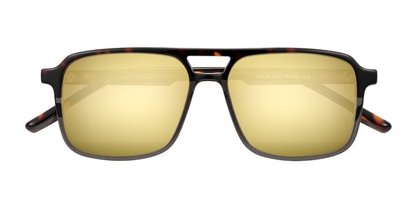 Front of Shawano in Tortoise/Transparent Gray