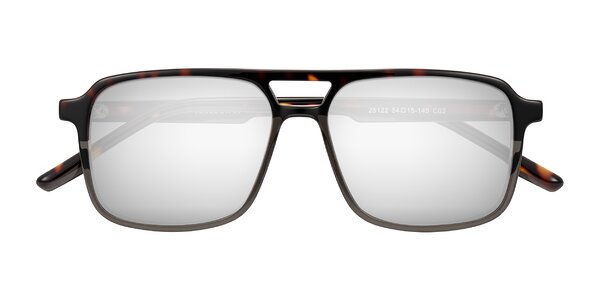 Front of Shawano in Tortoise/Transparent Gray