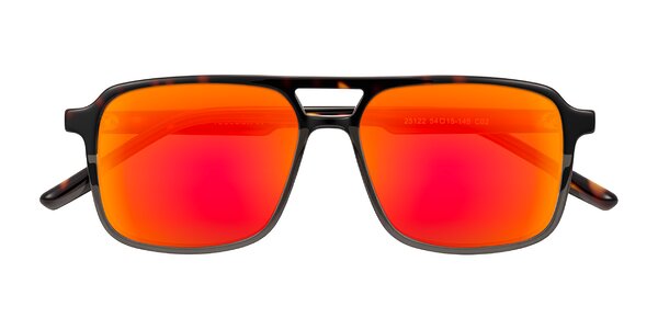 Front of Shawano in Tortoise/Transparent Gray