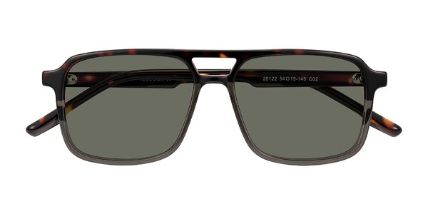 Front of Shawano in Tortoise/Transparent Gray