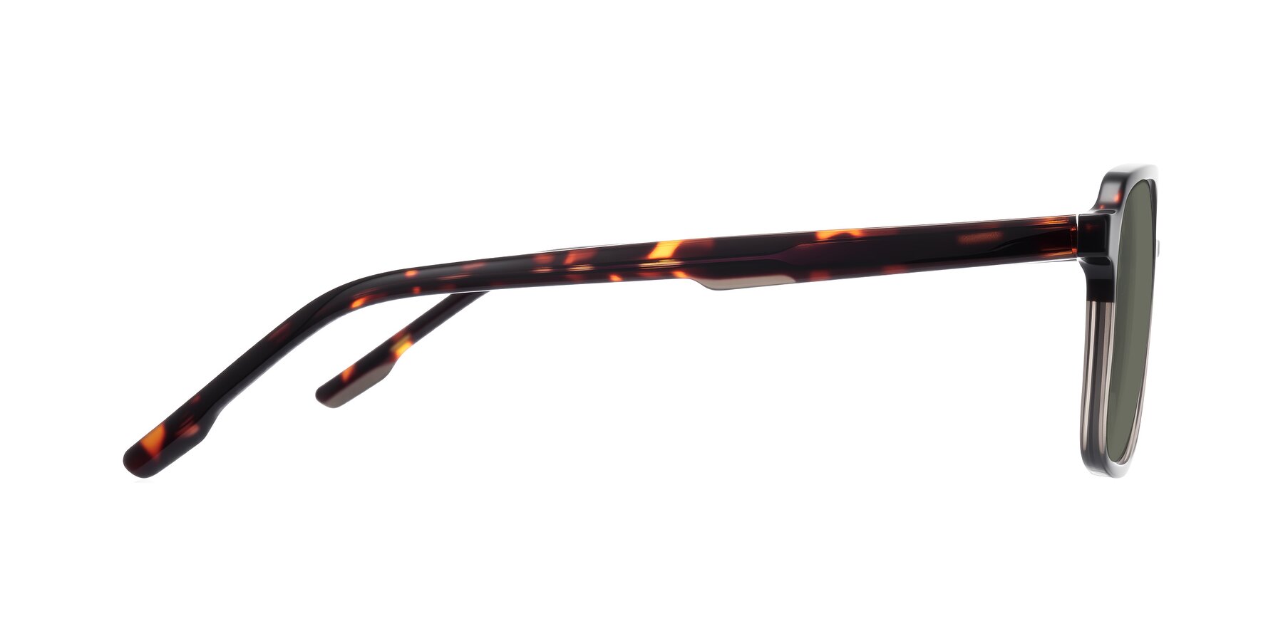 Side of Shawano in Tortoise/Transparent Gray with Gray Polarized Lenses