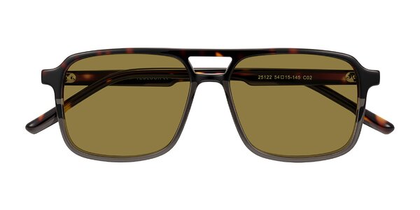 Front of Shawano in Tortoise/Transparent Gray